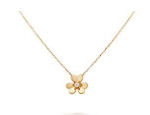 Frivole Clover Mini Single Diamond Necklace