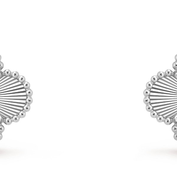 Engraved four-leaf clover earrings
