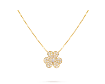 Frivole Triple Clover With Diamond  Necklace