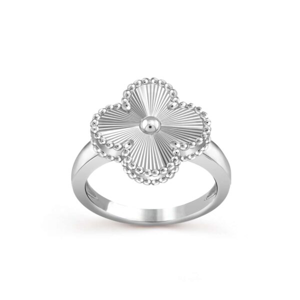 Engraved Four-Leaf Clover Ring