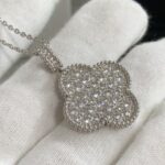 Alhambra Large Four-Leaf Clover Set of Diamond Necklaces