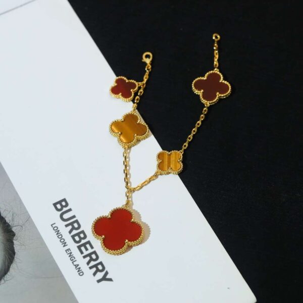 Irregular Red Chalcedony Tiger’s Eye  Bracelet