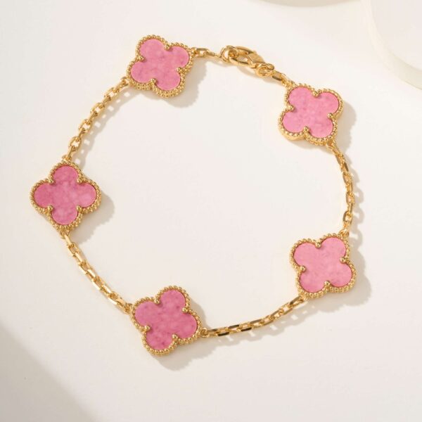 Rose quartz rose gold bracelet