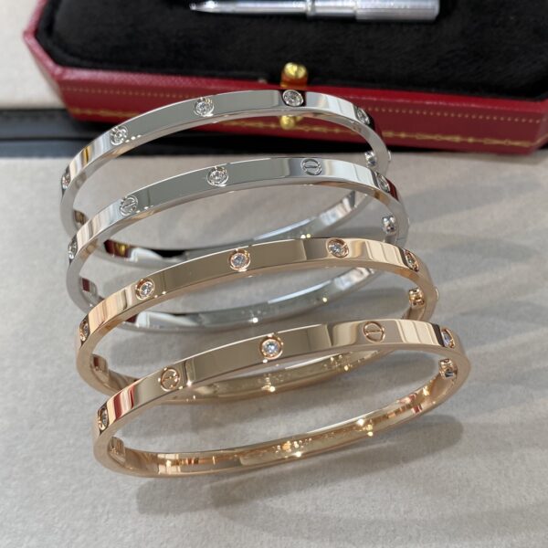 Classic narrow six-diamond bracelet