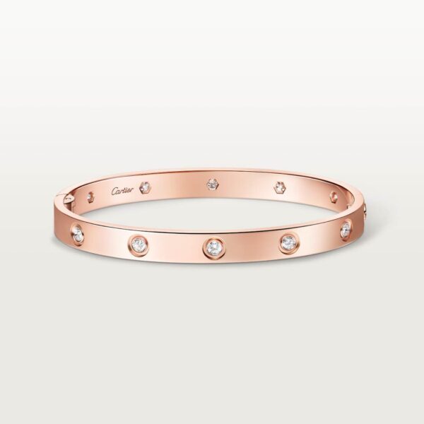 Love Wide Version 6.1mm 10-Diamond Bracelet