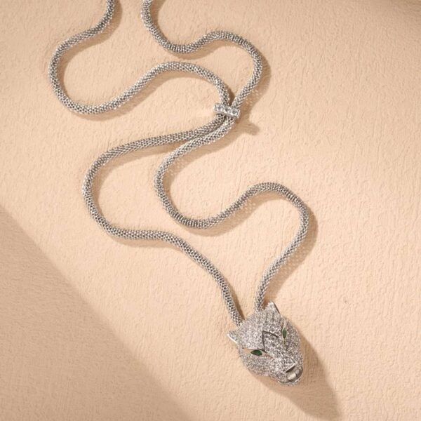 Leopard diamond long necklace (70cm chain)