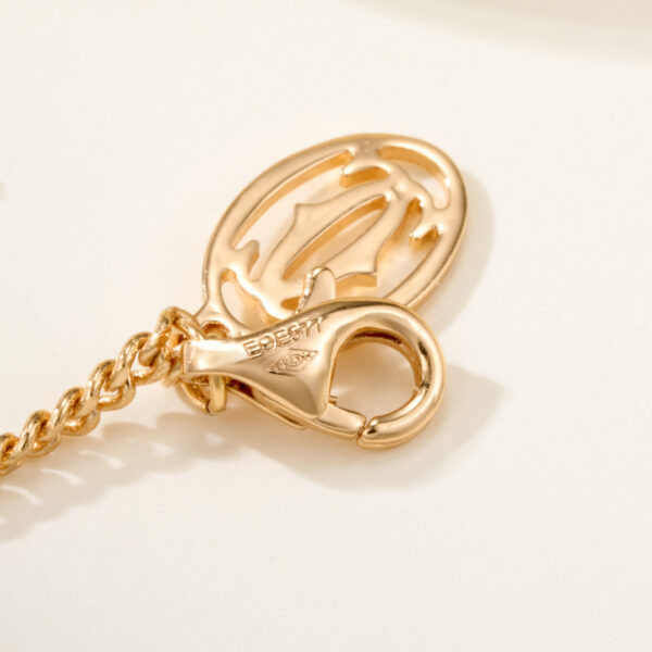 Trinity 3-color ring set with diamonds necklace