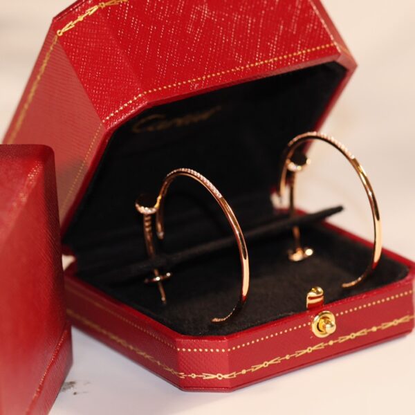 Large-sized diamond stud earrings
