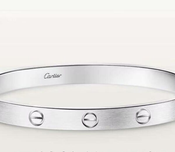 Love wide-style classic brushed surface without diamond bracelet