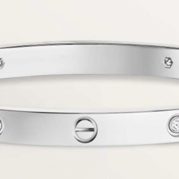 Love brand, new version with a width of 4.8mm, single opening, four-diamond bracelet