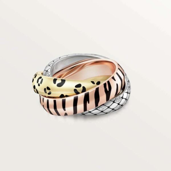 TRINITY Diamond-Set Three-Color Ring