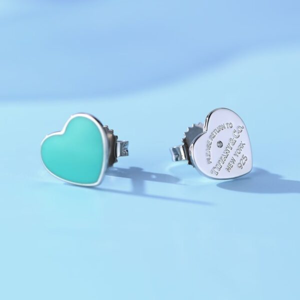 TF Blue Enamel Earring (925 Silver)