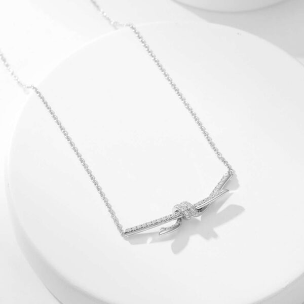 Knot  Full Diamond Stones Necklace