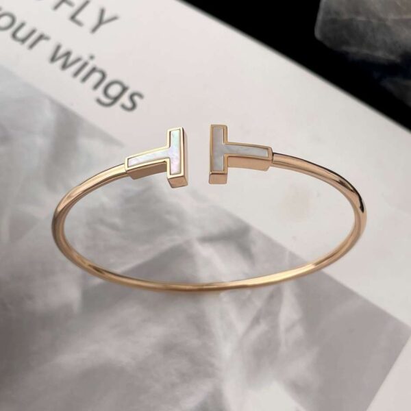 Double White Pearl Rose Gold Bracelet