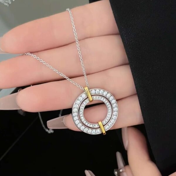 TEdge series diamond-studded necklace