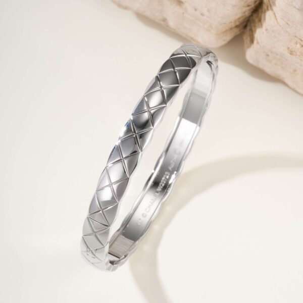 Coco diamond pattern CNC diamond-free bracelet, size 17