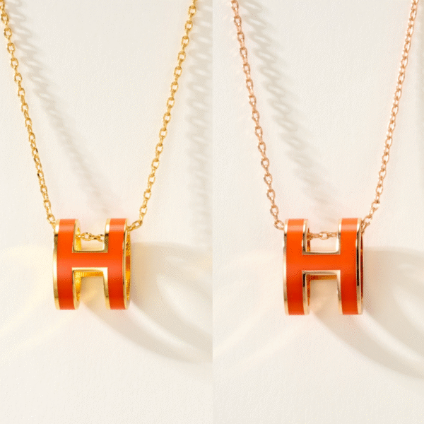 Classic pop H Flange Colorful Necklace