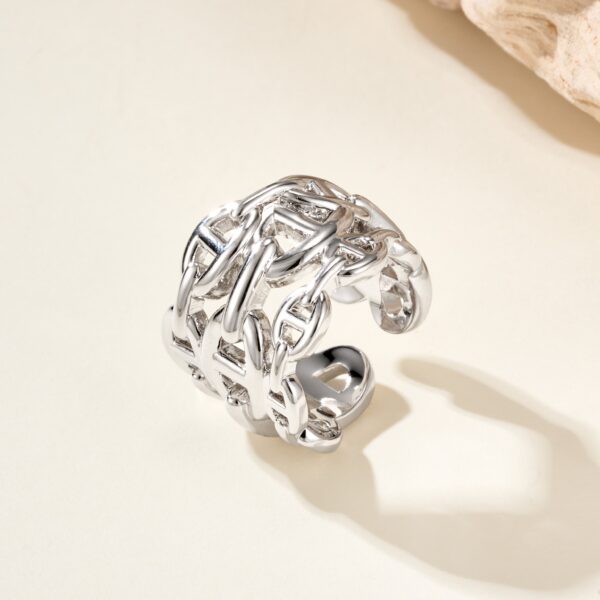 Three-layer open ring