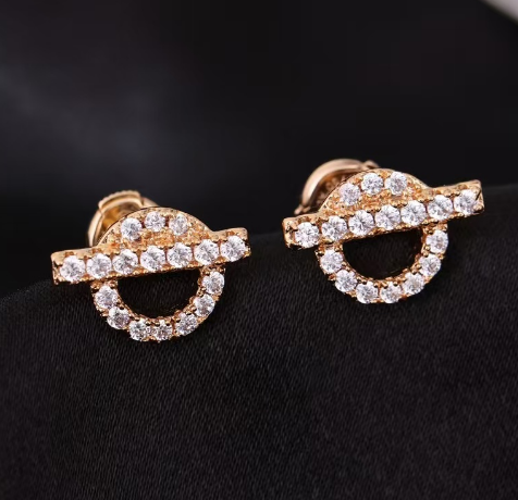 OT Full Diamond Stud Earrings