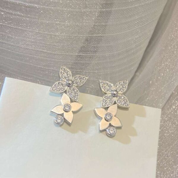 Louis Vuitton star blossom double diamond earrings