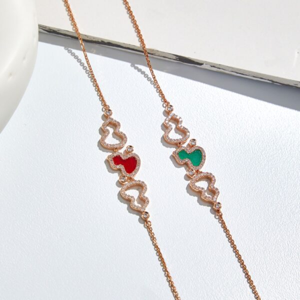 Three calabash diamond bracelet
