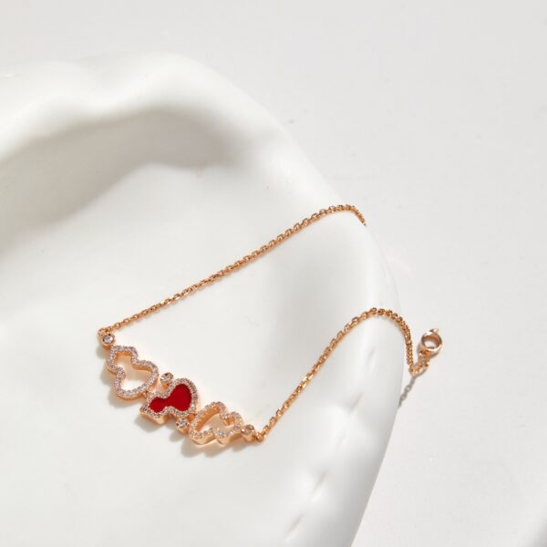 Three calabash diamond bracelet