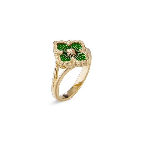 Opera Tulle small-sized pattern enamel jewelry ring