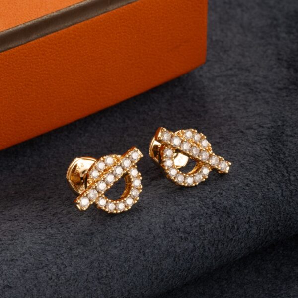 OT Full Diamond Stud Earrings