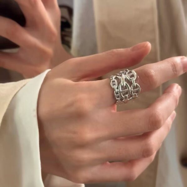 Three-layer open ring