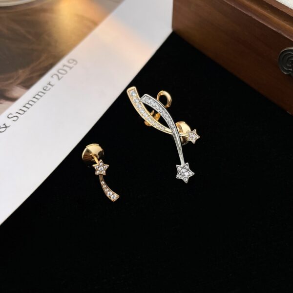 Comete series two-color comet earrings