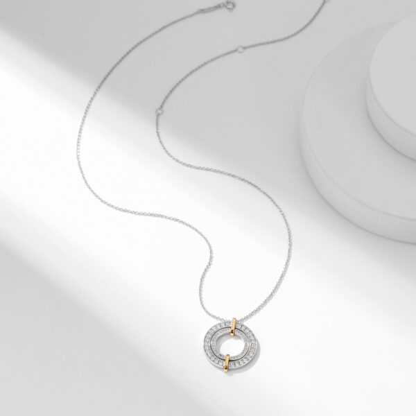 TEdge series diamond-studded necklace