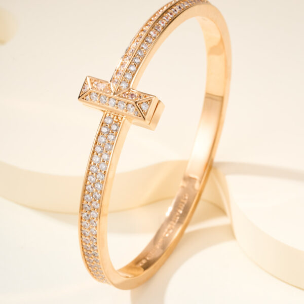 Full diamond wide bracelet