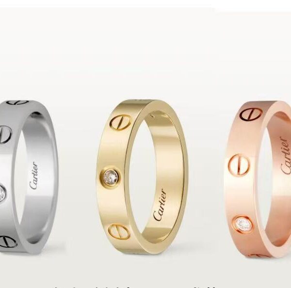 Narrow version single-diamond love ring