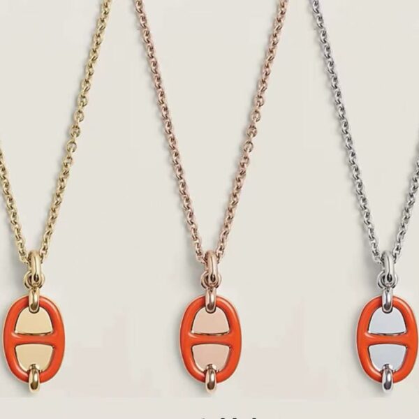 Maillon Enamel Colored Necklace