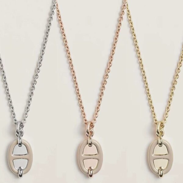 Maillon Enamel Colored Necklace