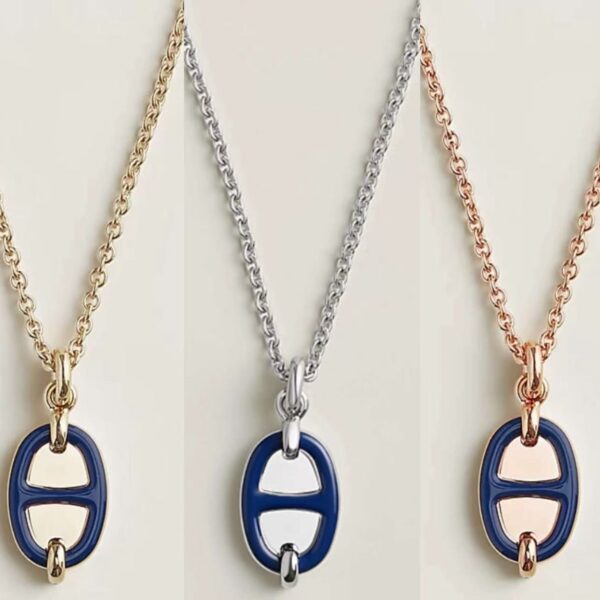 Maillon Enamel Colored Necklace