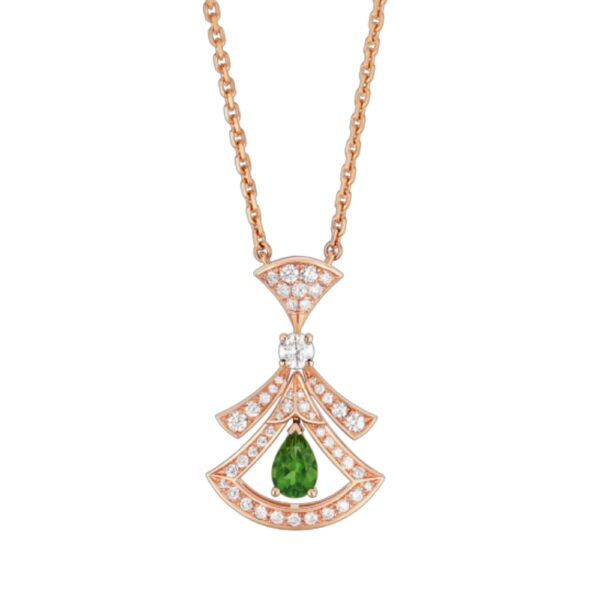 DIVAS’ DREAM series rose gold gemstone necklace (small size)