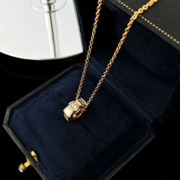Snake Bone Oyster Shell Pendant