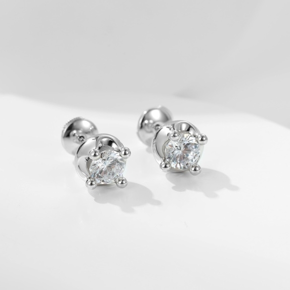 CORONA Earrings (Single Main Stone 1ct)