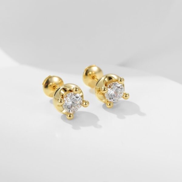 CORONA Earrings (Single Main Stone 1ct)