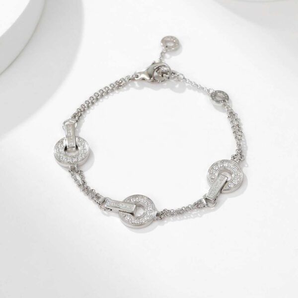Logo diamond-studded bracelet