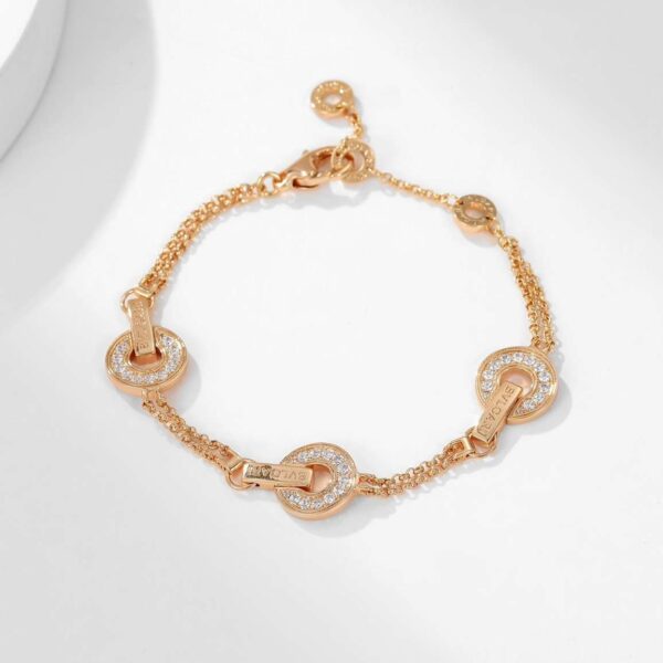 Logo diamond-studded bracelet