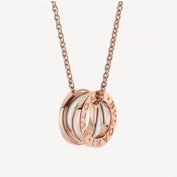 Circular hollow ceramic necklace