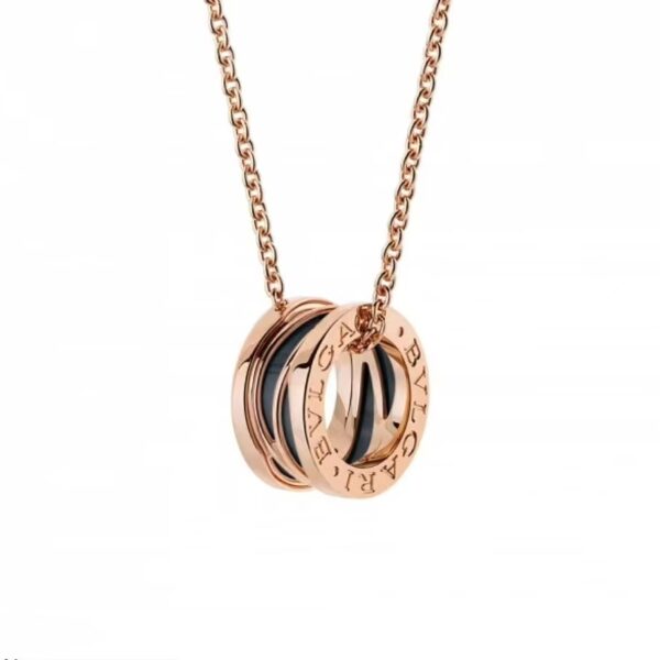 Circular hollow ceramic necklace