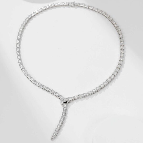 Full Diamond Snake Necklace