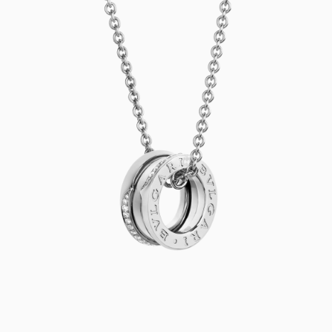 B.ZERO1 Diamond Engraved Spring Necklace