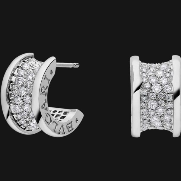 Full diamond large-waist stud earrings