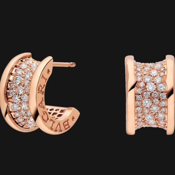 Full diamond large-waist stud earrings
