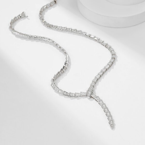 Full Diamond Snake Necklace