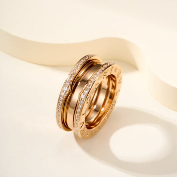 Spring-shaped diamond ring